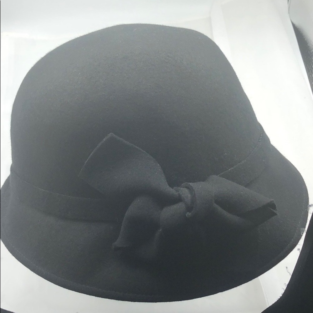 Toucan Collection Black Wool Fedora Hat Women’s One Size